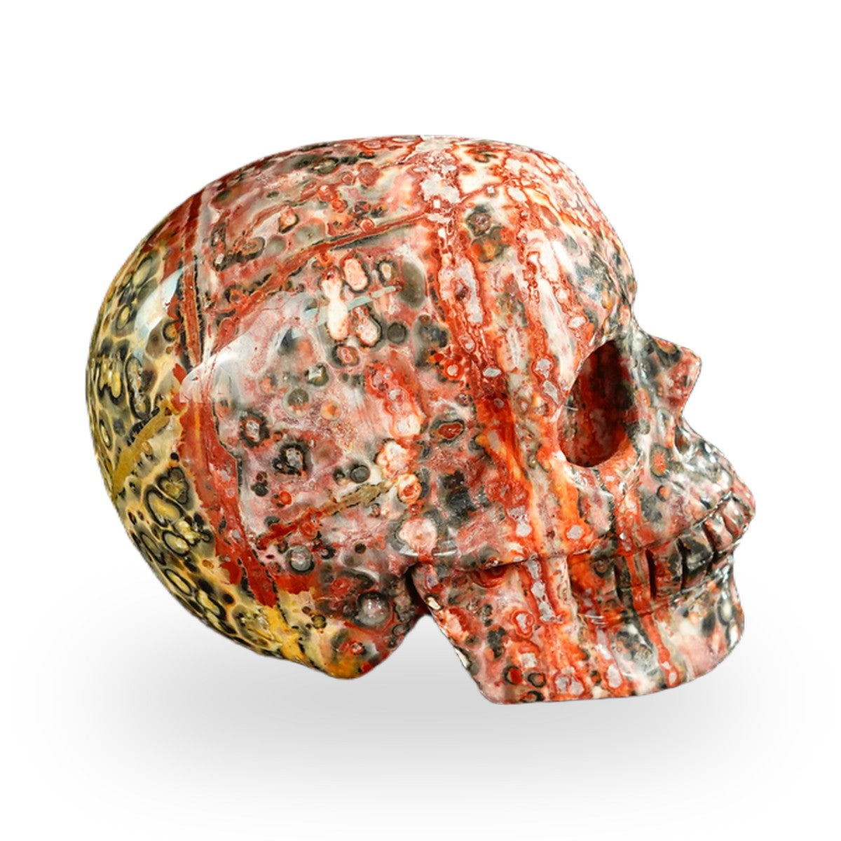 Red Leopard Skin Jasper crystal skull 2.2" SKH20LS12 photo 3