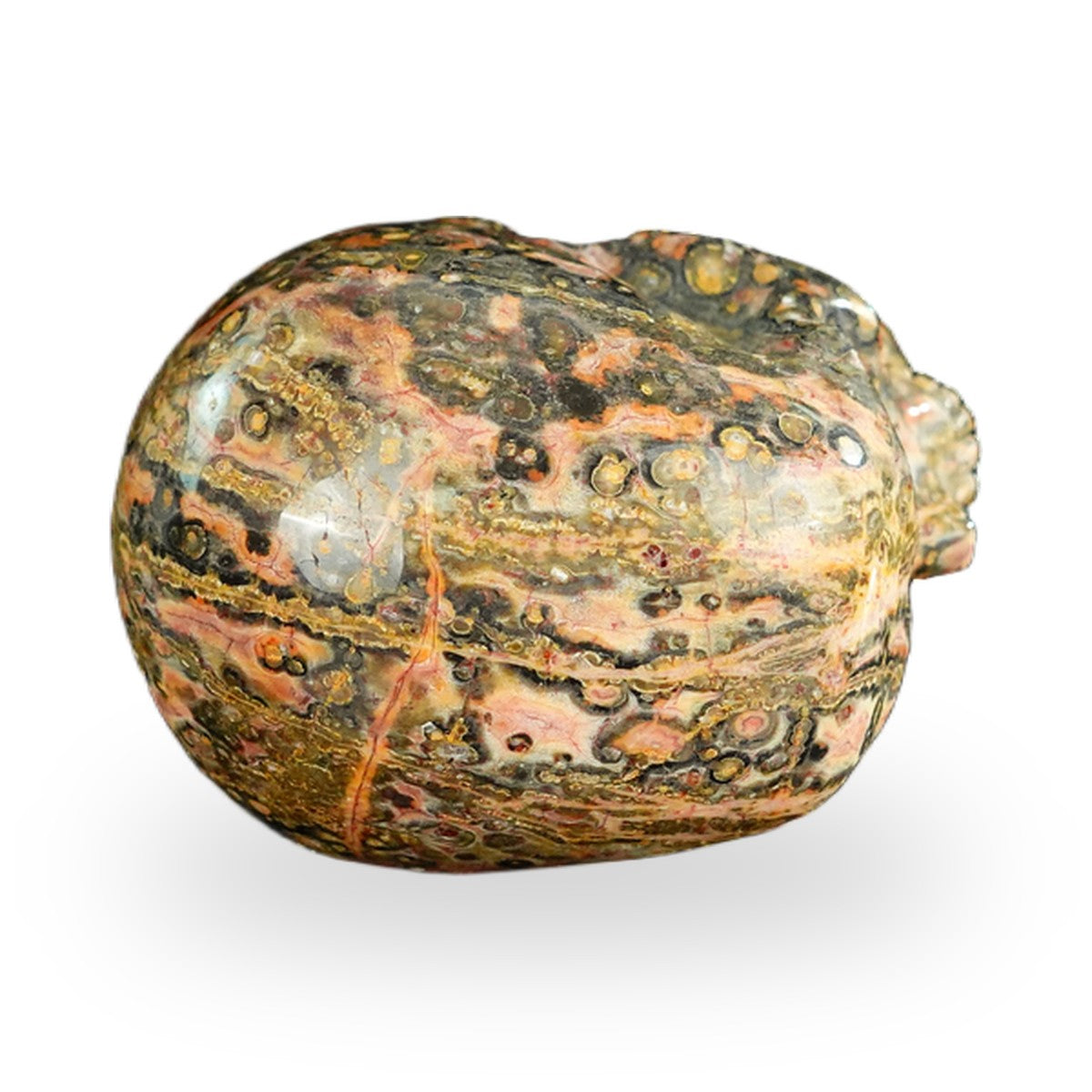 Red Leopard Skin Jasper crystal skull 2.2" SKH20LS13 photo 2