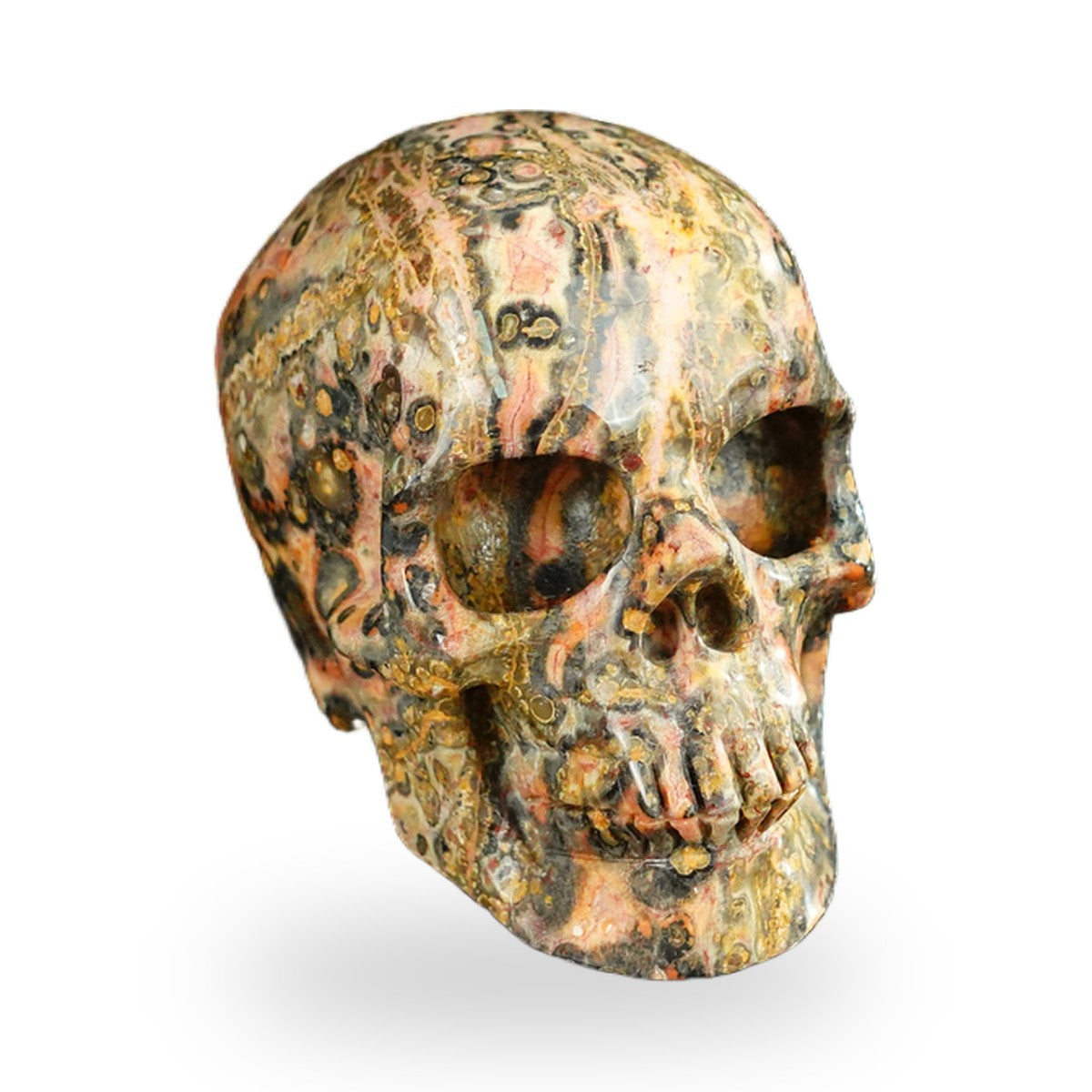 Red Leopard Skin Jasper crystal skull 2.2" SKH20LS13 photo 3