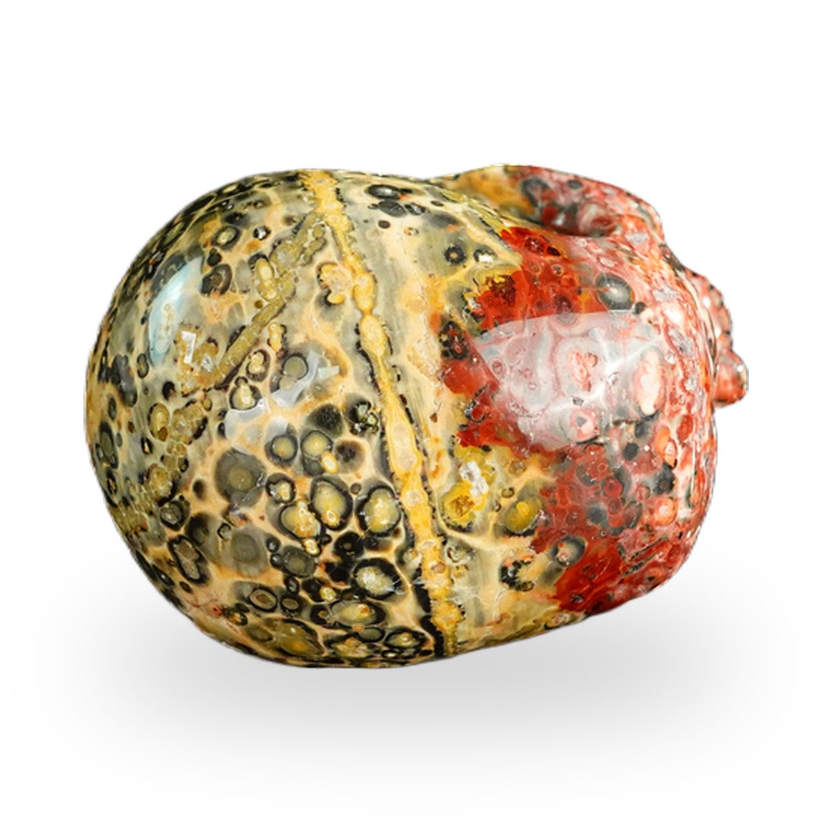 Red Leopard Skin Jasper crystal skull 2.2" SKH20LS15 photo 8
