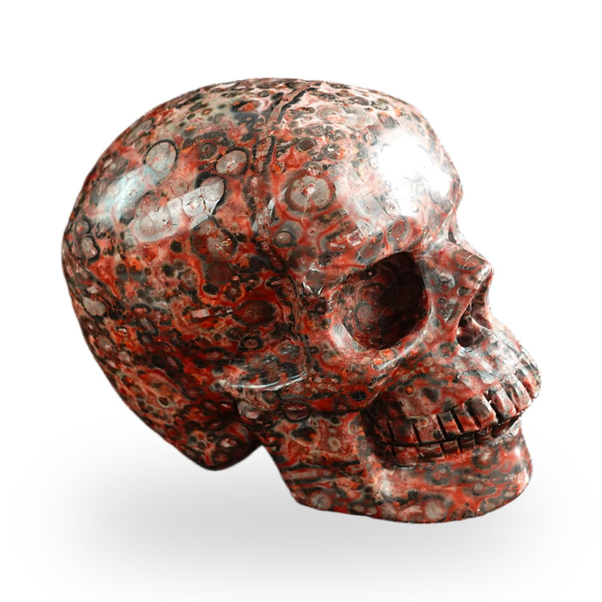 Red Leopard Skin Jasper crystal skull 3" SKH30LS05 photo 4