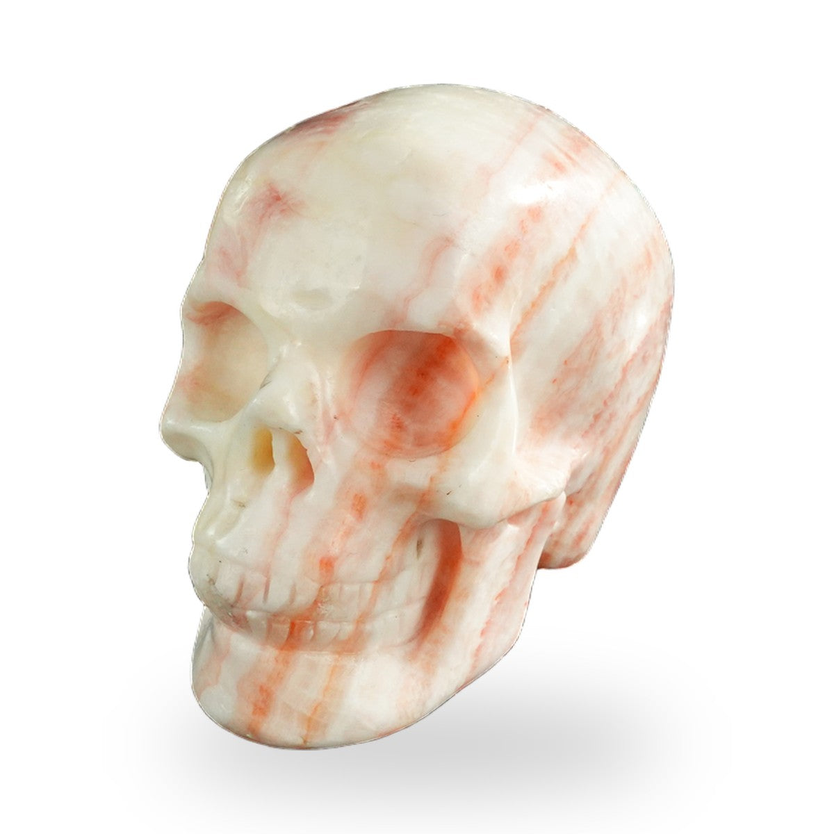 Rhodochrosite crystal skull 3" SKH30ZS01 view 8
