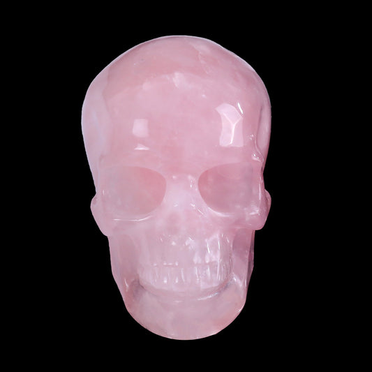 Rose Quartz crystal skull 2.2" hand carved gemstone sculpture