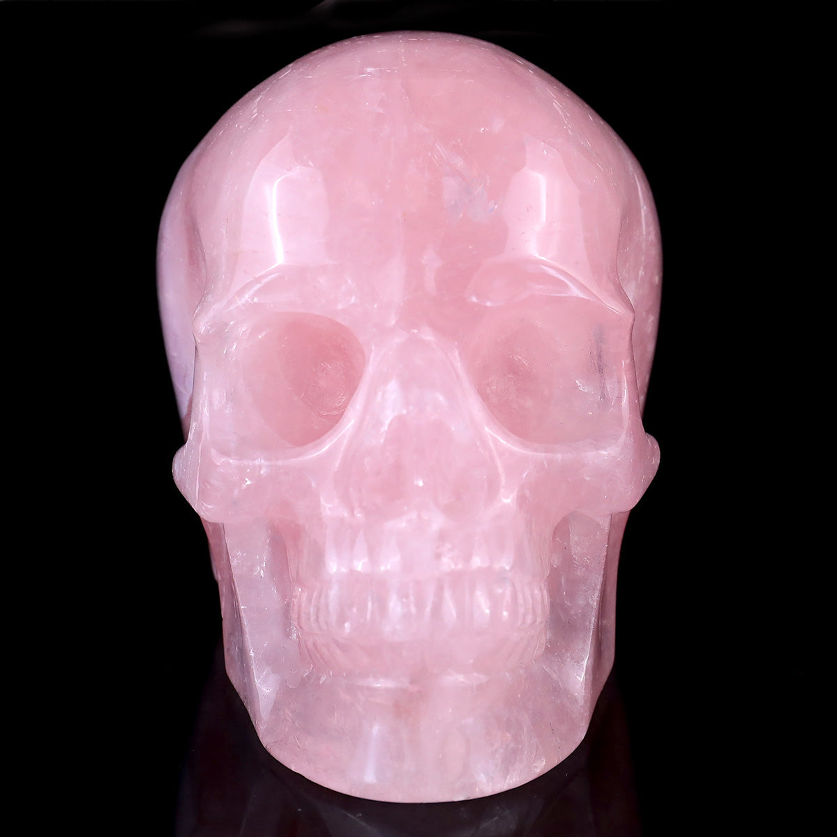 Rose Quartz crystal skull 4.5" SKH45RQ01 hand carved gemstone