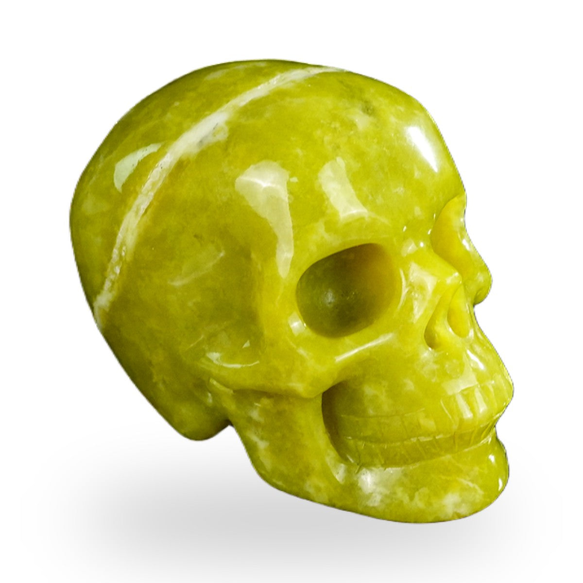 Serpentine crystal skull 2.2" SKH20XJ01 view 4