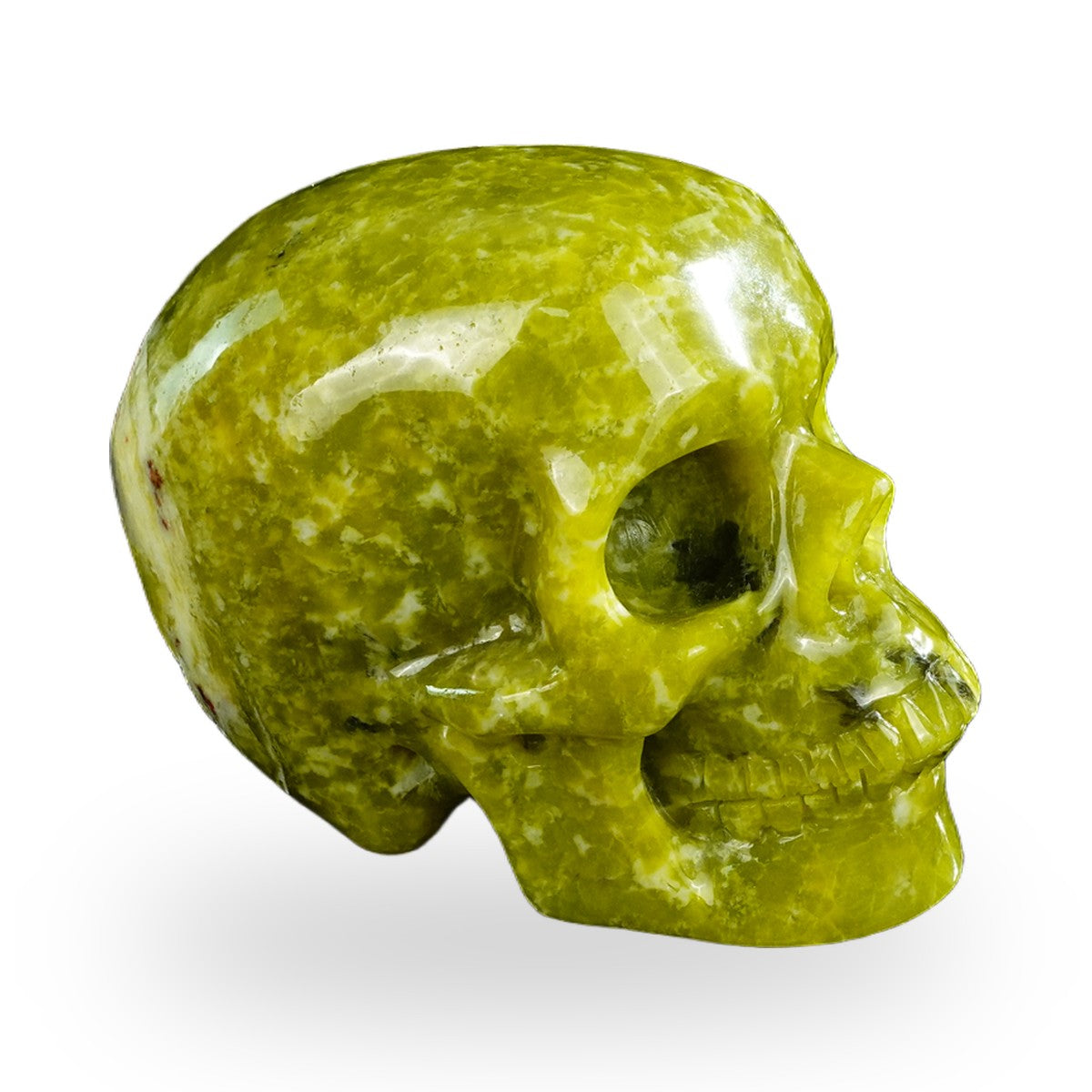 Serpentine crystal skull 4.5" SKH45XJ01 view 3