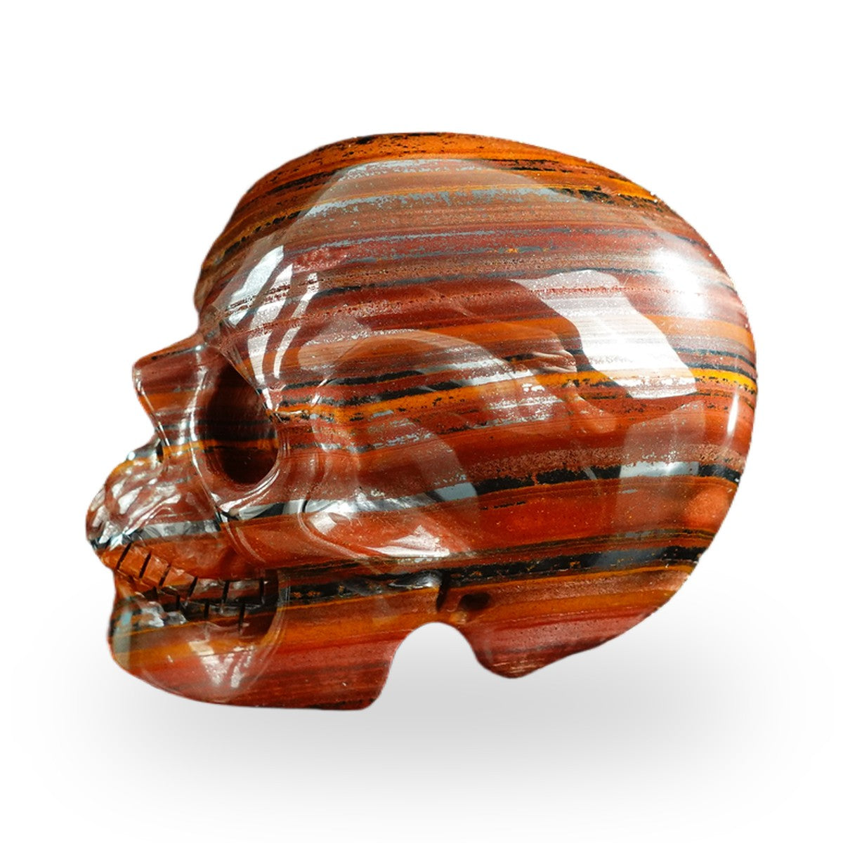 Tiger Iron crystal skull 3" SKH30TI05 photo 6