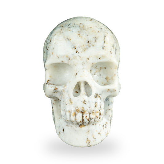 White Opal crystal skull 4.5" SKH45WO01 hand carved gemstone