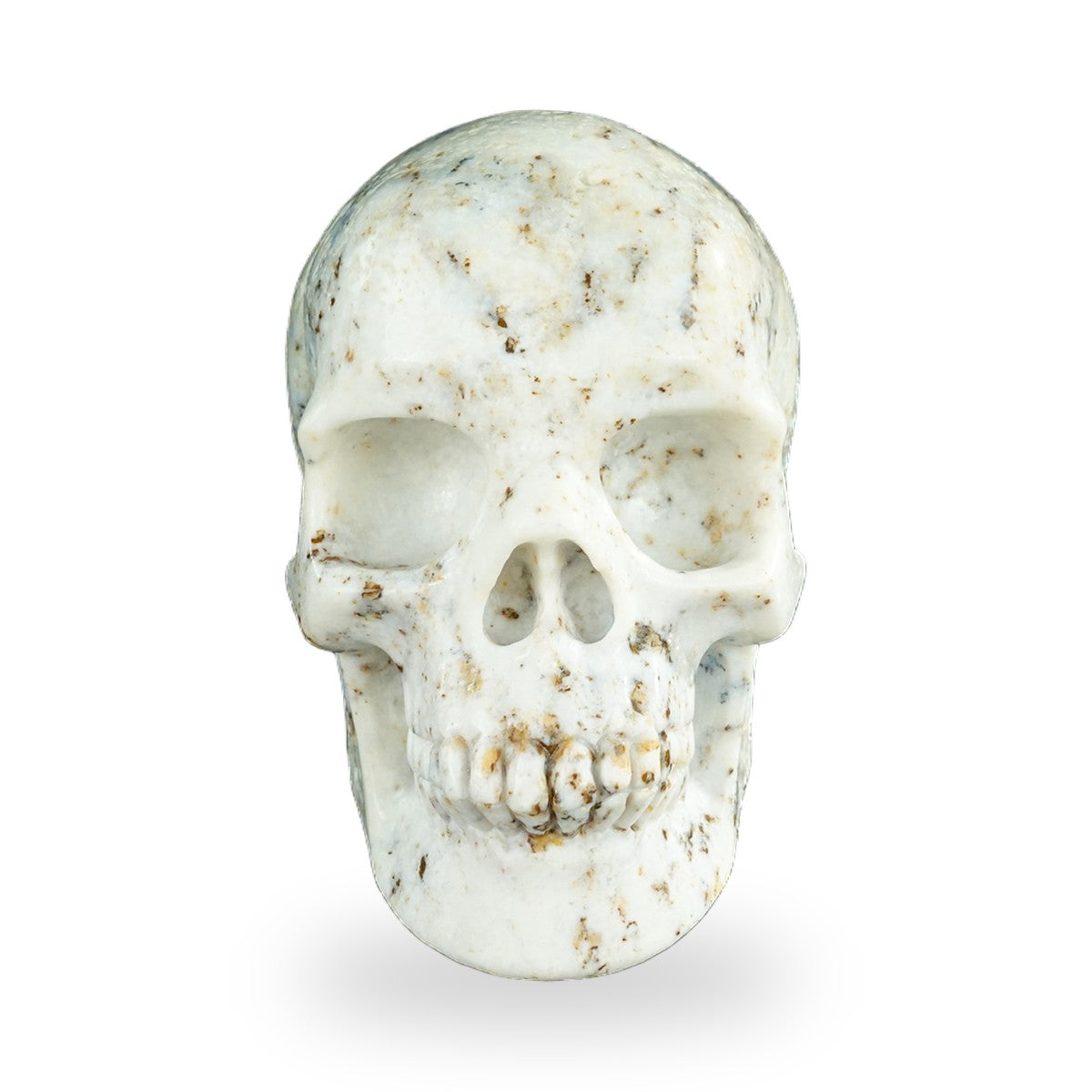 White Opal crystal skull 4.5" SKH45WO01 hand carved gemstone