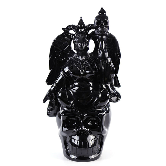 8.7" Obsidian Ghost King Carving Sculpture piece 3100001 hand carved natural gemstone sculpture by Nicedony