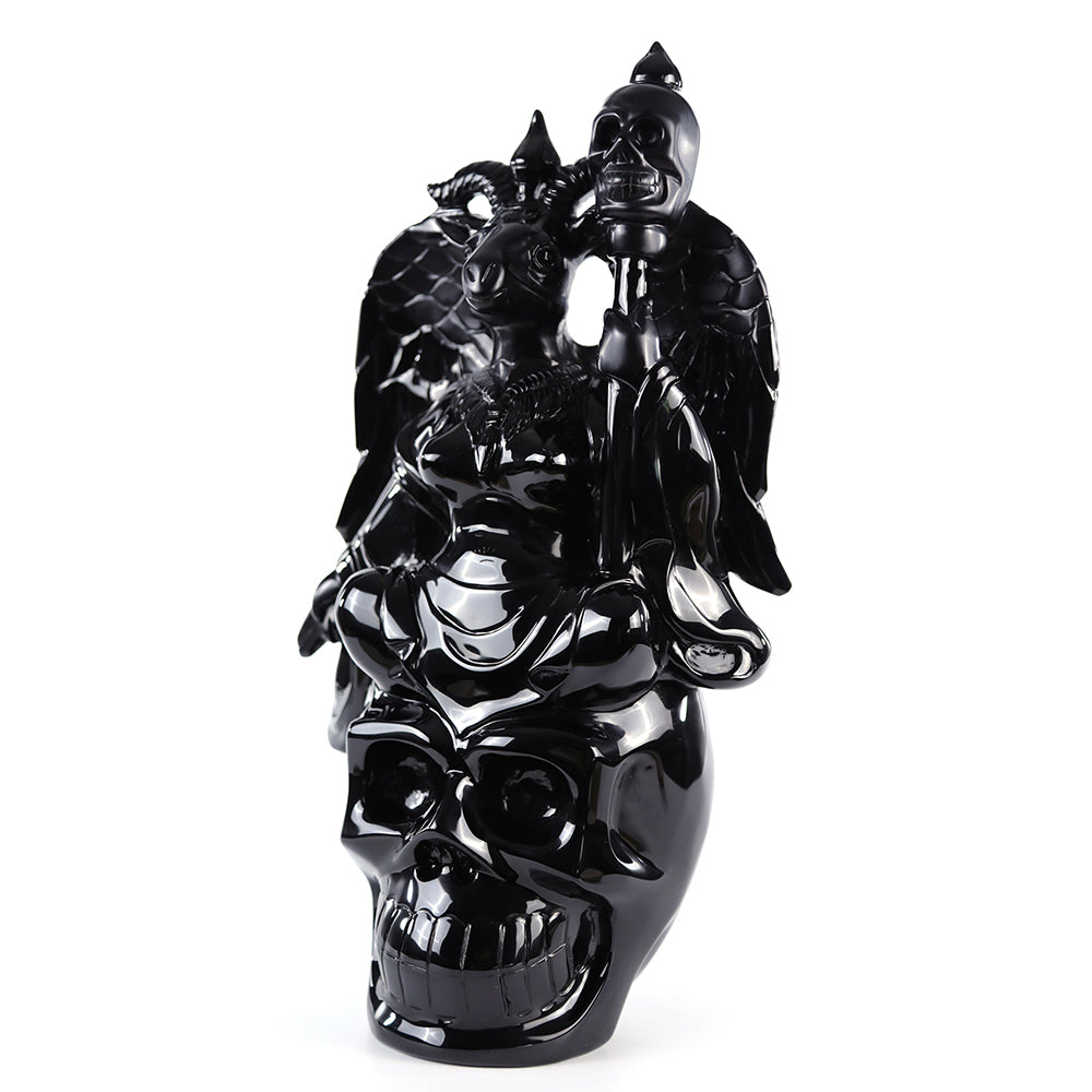 8.7" Obsidian Ghost King Carving Sculpture piece 3100001 view 10