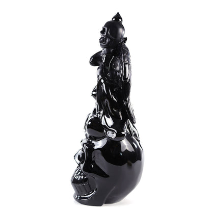 8.7" Obsidian Ghost King Carving Sculpture piece 3100001 view 3
