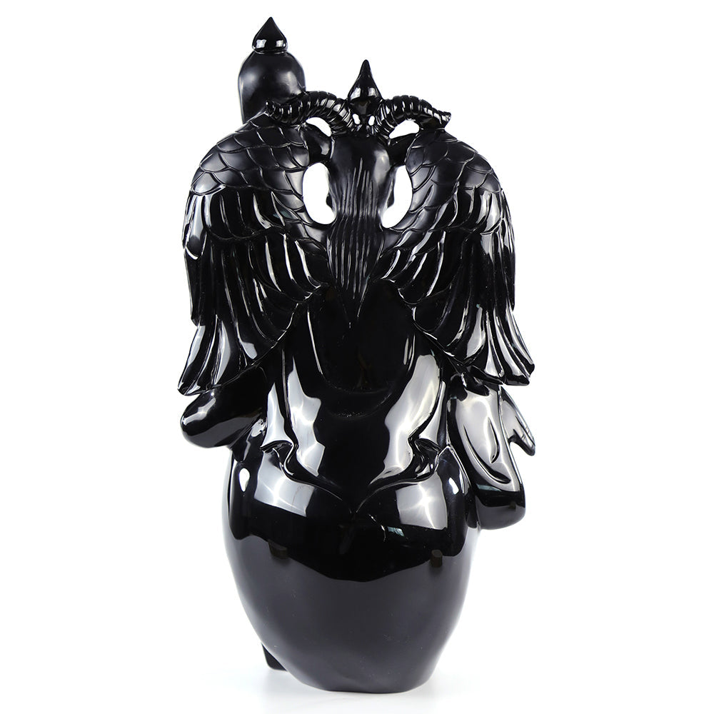8.7" Obsidian Ghost King Carving Sculpture piece 3100001 view 4