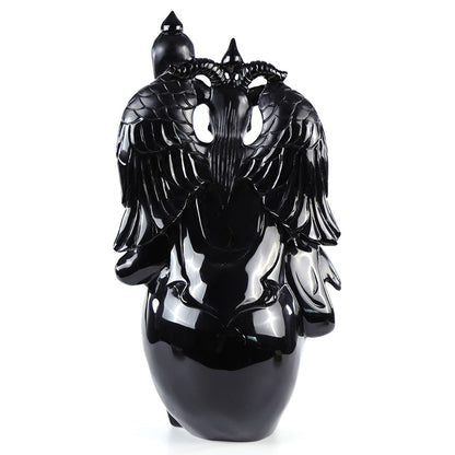 8.7" Obsidian Ghost King Carving Sculpture piece 3100001 view 4