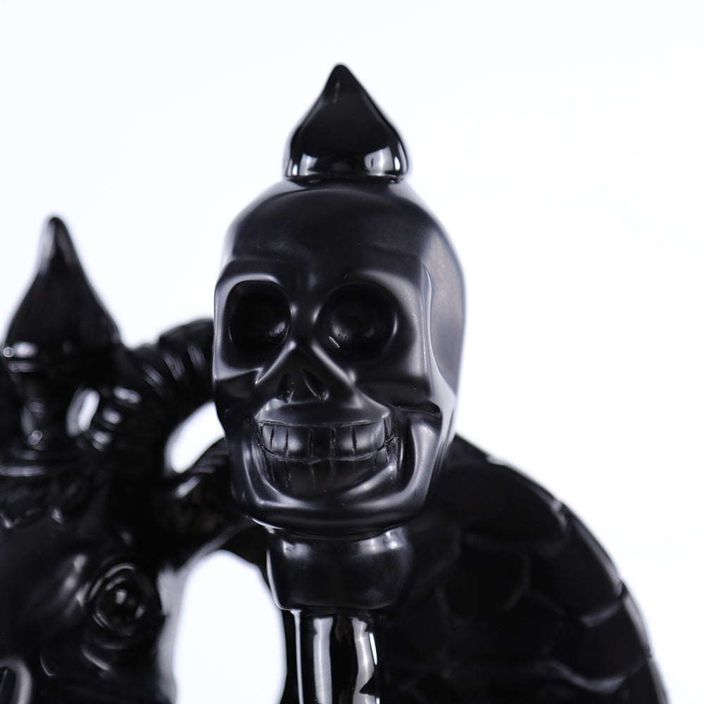 8.7" Obsidian Ghost King Carving Sculpture piece 3100001 view 6