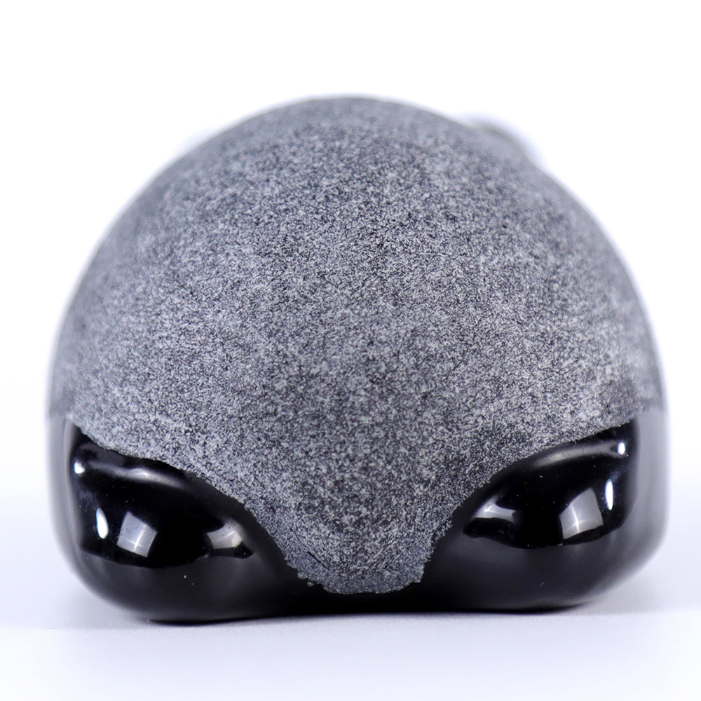 3.0" Frosted Obsidian Lying Panda Carving Sculpture piece 3100002 view 4