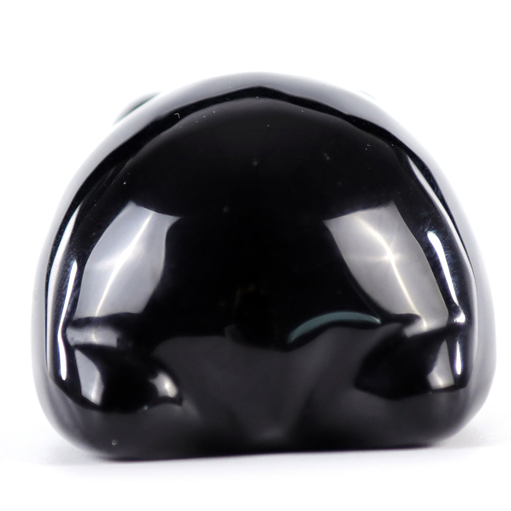 3.0" Obsidian Lying Panda Carving Sculpture piece 3100003 view 4