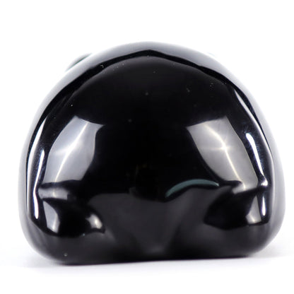 3.0" Obsidian Lying Panda Carving Sculpture piece 3100003 view 4
