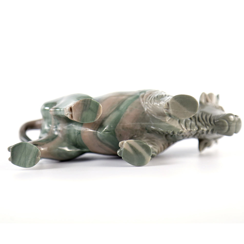 6.3" Kowloon Jade Bull Carving Sculpture piece 3100006 view 10