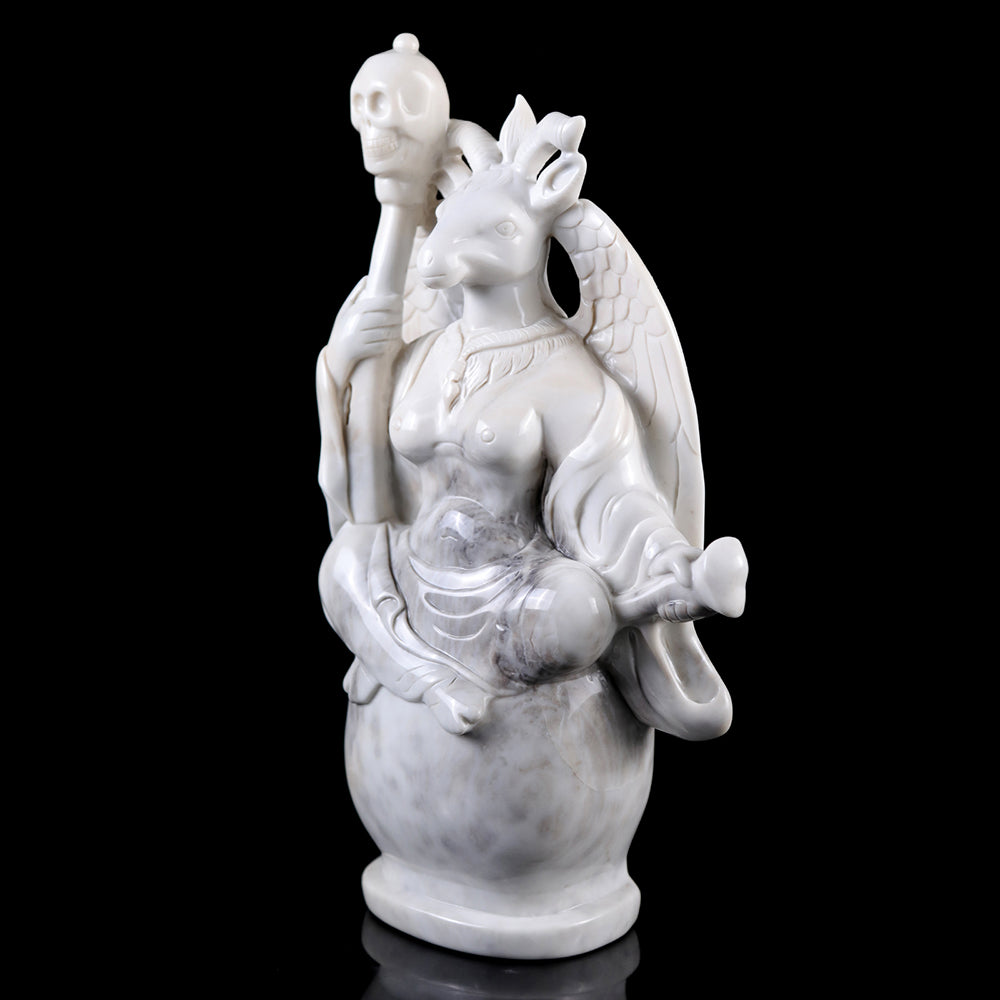 8.7" Ivory Jade Ghost King Carving Sculpture piece 3100008 view 3