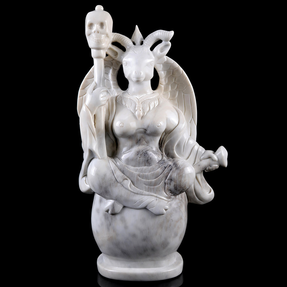 8.7" Ivory Jade Ghost King Carving Sculpture piece 3100008 view 5