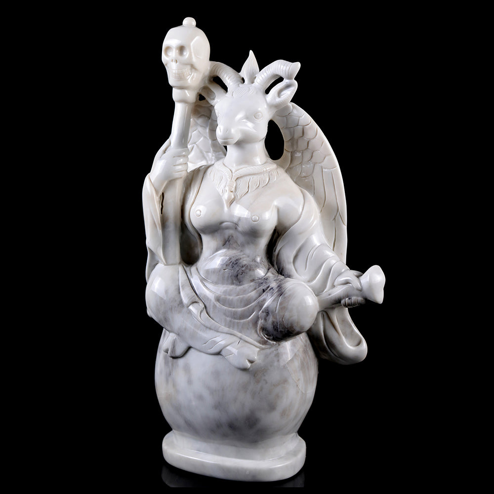 8.7" Ivory Jade Ghost King Carving Sculpture piece 3100008 view 9