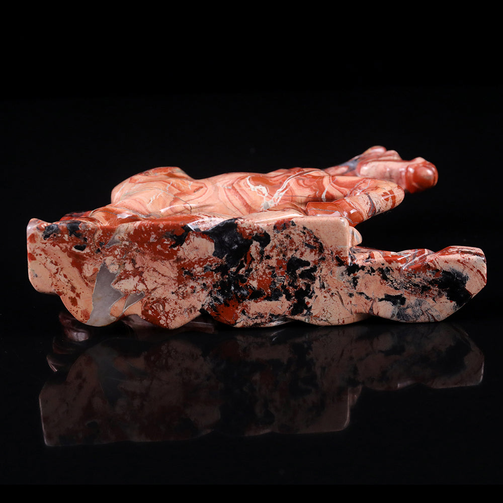 4.7" Red Jasper Horse Carving Sculpture piece 3100010 view 12