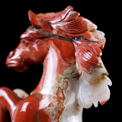 4.3" Red Jasper Standing Horse Carving Sculpture piece 3100011 view 4
