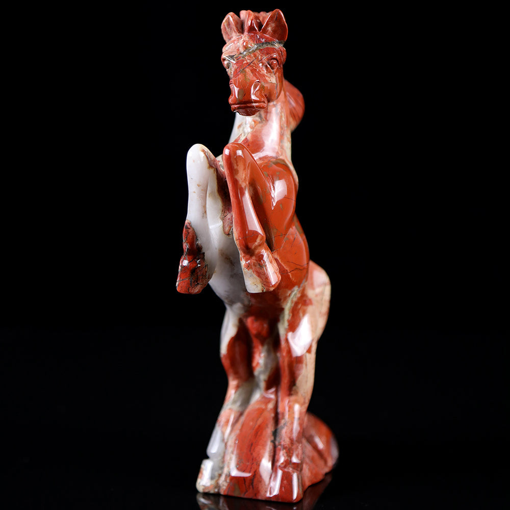 4.3" Red Jasper Standing Horse Carving Sculpture piece 3100011 view 5