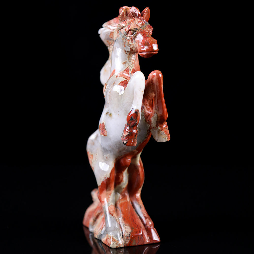 4.3" Red Jasper Standing Horse Carving Sculpture piece 3100011 view 6