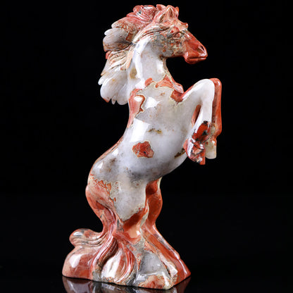 4.3" Red Jasper Standing Horse Carving Sculpture piece 3100011 view 7