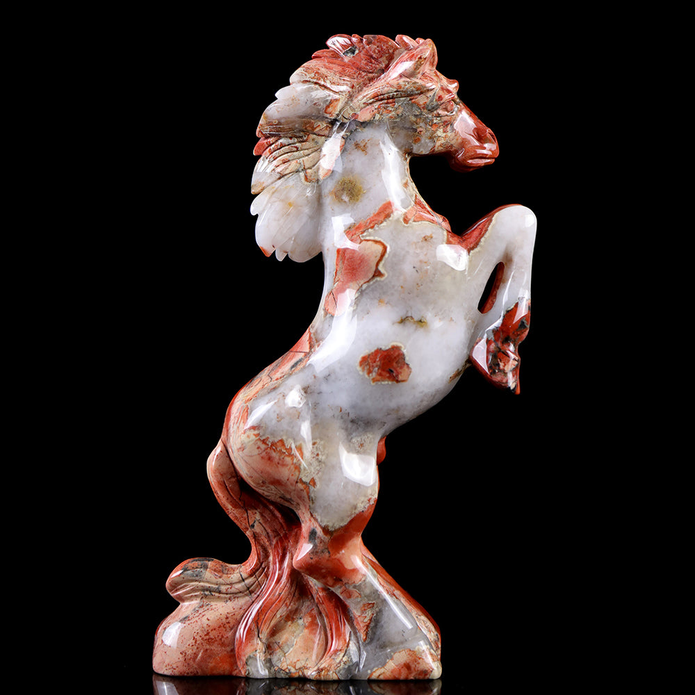 4.3" Red Jasper Standing Horse Carving Sculpture piece 3100011 view 8