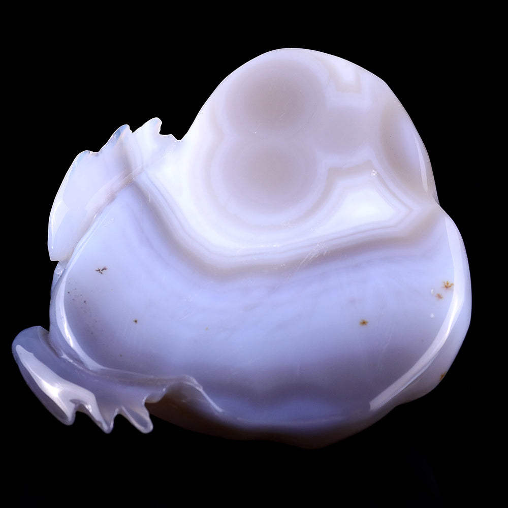 4.1" Geode Agate Frog Carving Sculpture piece 3100040 view 9