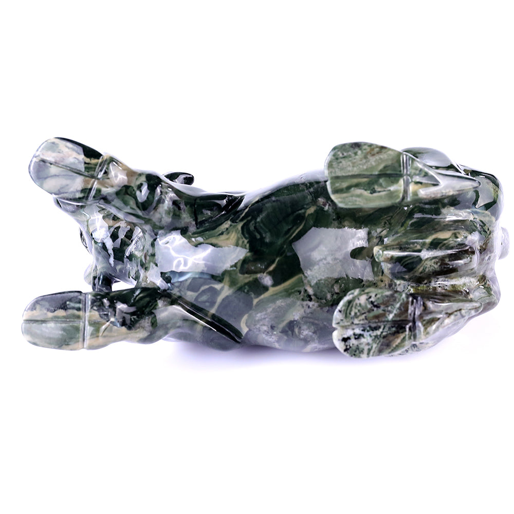 5.7" Kowloon Jade Bull Carving Sculpture piece 3100096 view 6