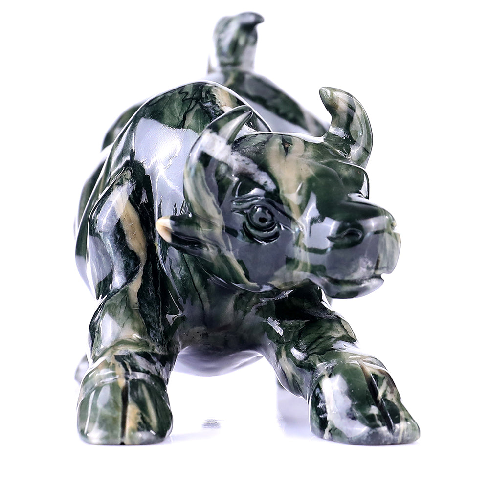 5.7" Kowloon Jade Bull Carving Sculpture piece 3100096 view 9