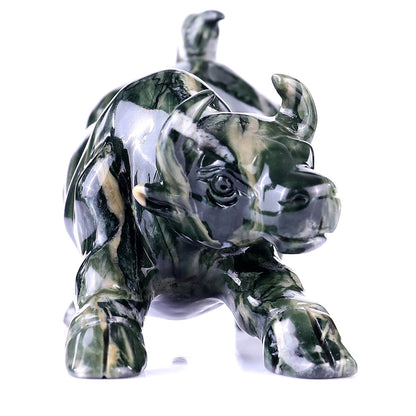 5.7" Kowloon Jade Bull Carving Sculpture piece 3100096 view 9
