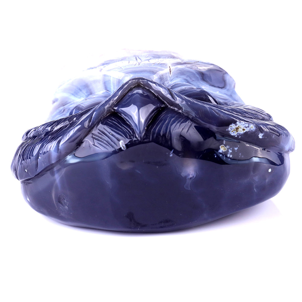 6.1" Amethyst Cluster Owl Head Carving Sculpture piece 3100104 view 6
