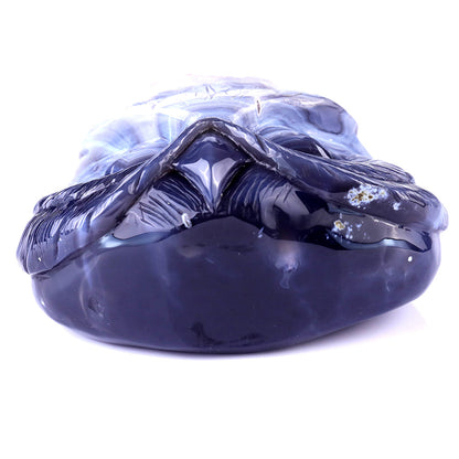 6.1" Amethyst Cluster Owl Head Carving Sculpture piece 3100104 view 6