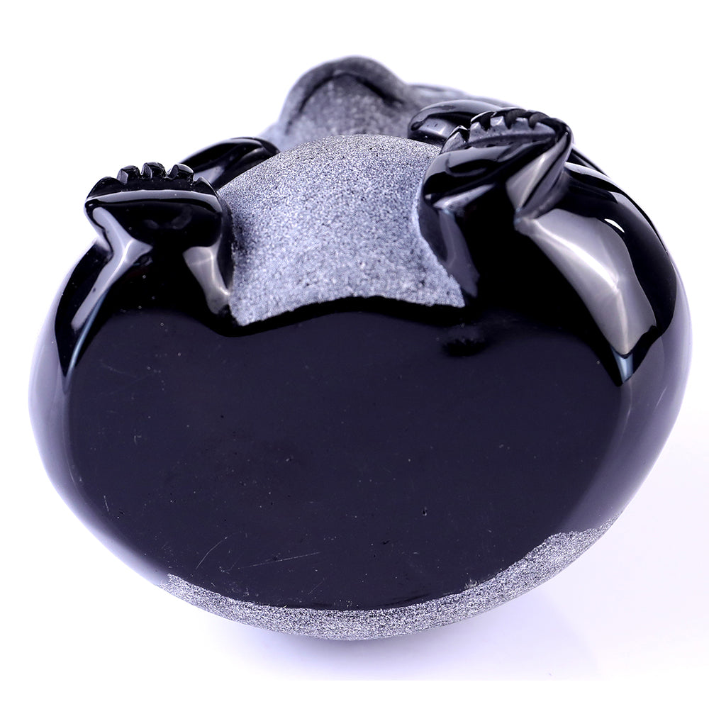 2.7" Frosted Obsidian Sitting Panda Carving Sculpture piece 3100109 view 9
