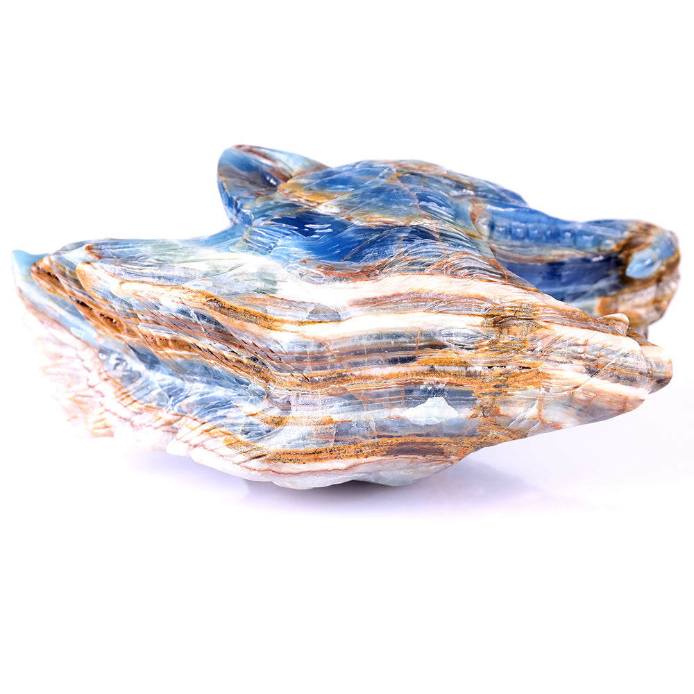 9.8" Blue Angelite Wolf Head Carving Sculpture piece 3100113 view 7