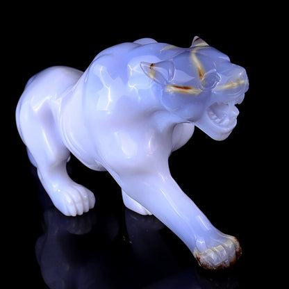 9.3" Blue Chalcedony Leopard Carving Sculpture piece 3100114 view 3