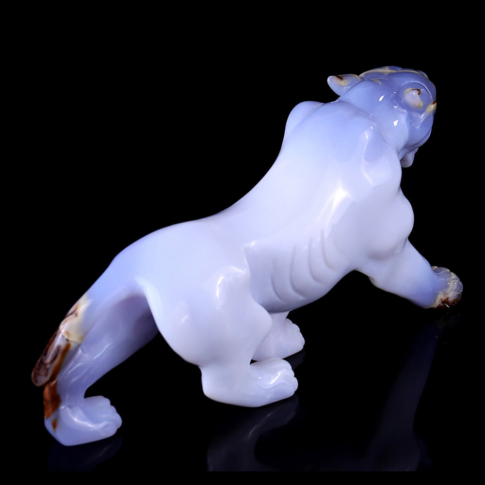 9.3" Blue Chalcedony Leopard Carving Sculpture piece 3100114 view 5