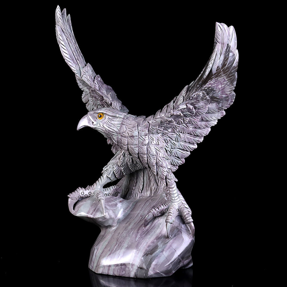 10.2" Kowloon Jade Eagle Carving Sculpture piece 3100166 view 4