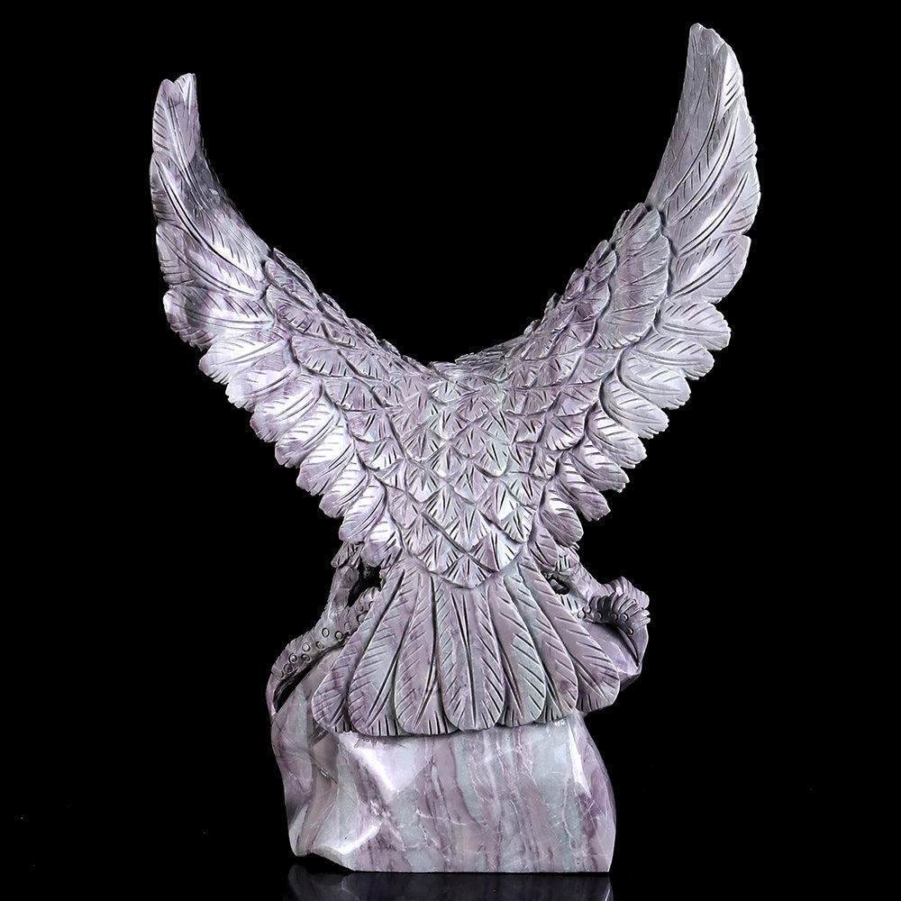 10.2" Kowloon Jade Eagle Carving Sculpture piece 3100166 view 5