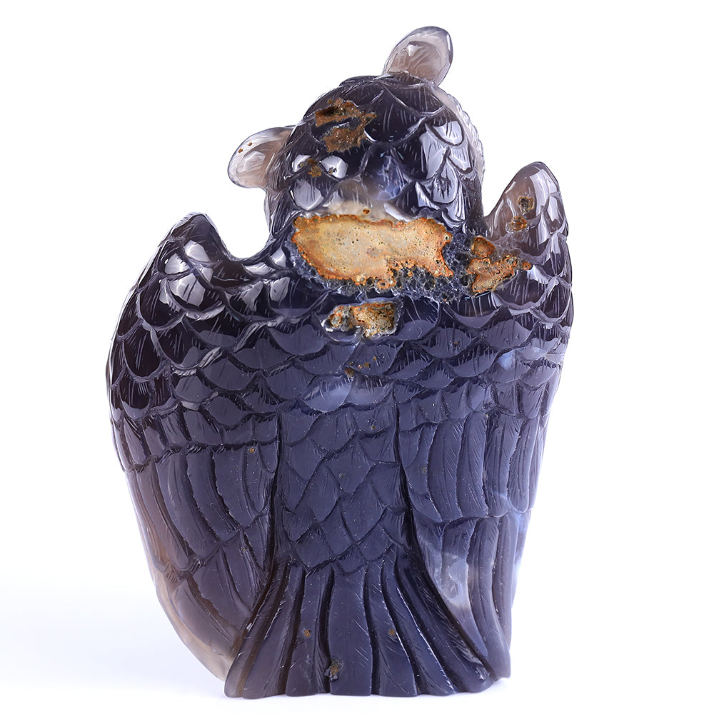 5.5" Amethyst Cluster Owl Carving Sculpture piece 3100236 view 5