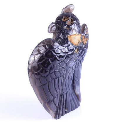 5.5" Amethyst Cluster Owl Carving Sculpture piece 3100236 view 6
