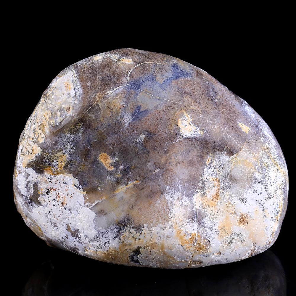 5.3" Blue Chalcedony Dolphin in Cave Carving Sculpture piece 3100260 view 5