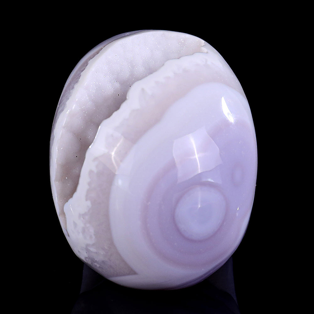 3.4" Geode Agate Human Skull Carving Sculpture piece 3100296 view 6