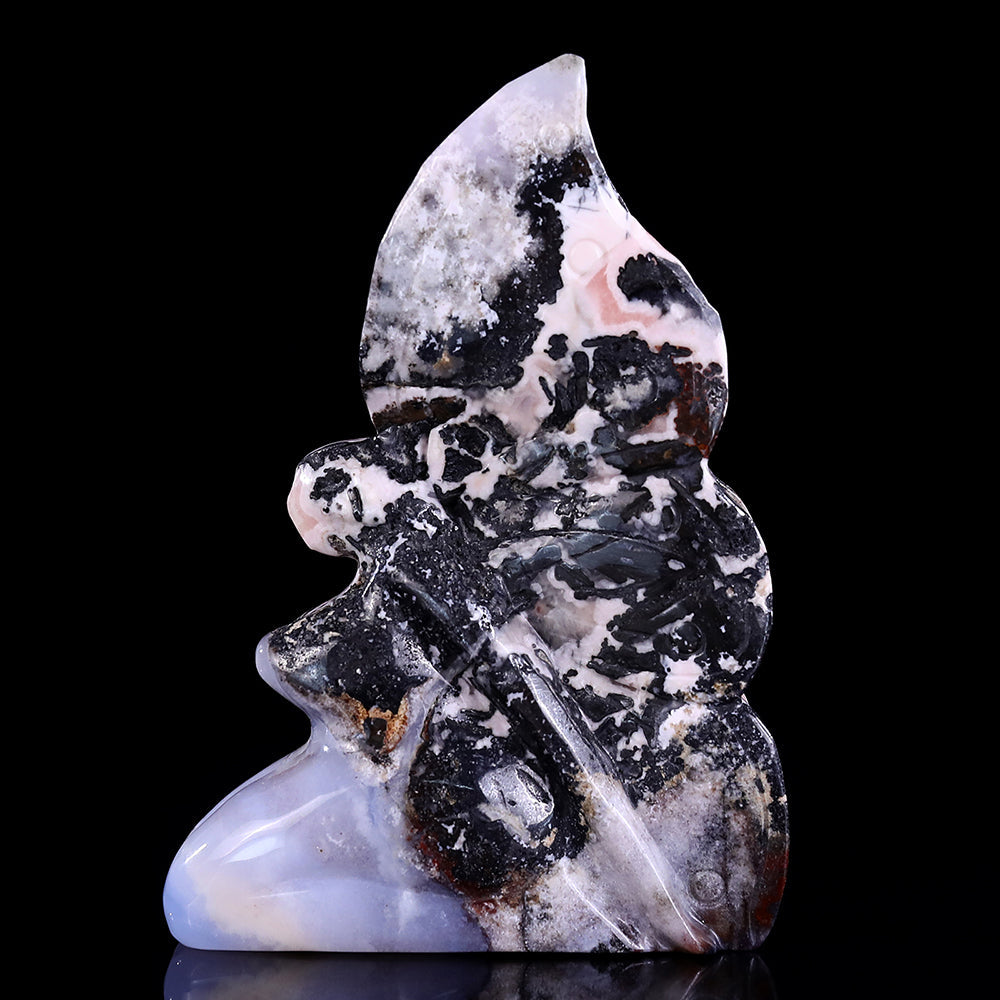 5.2" Blue Chalcedony Flower Fairy Carving Sculpture piece 3100310 view 4
