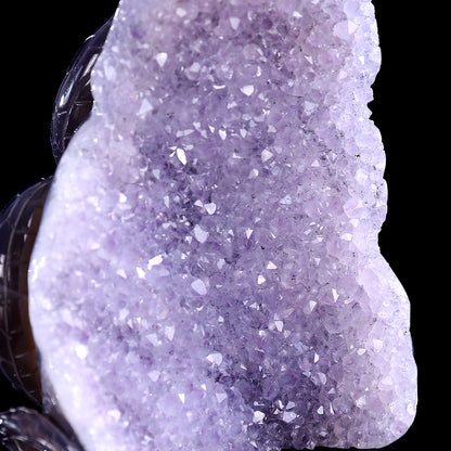 4.1" Amethyst Cluster Snake Carving Sculpture piece 3100327 view 7